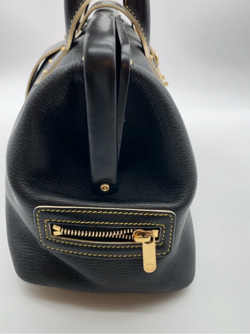 Louis Vuitton Noir Suhali Angenieux PM Satchel - Picture 5 of 16